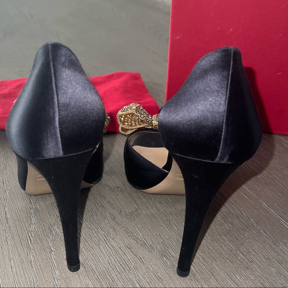 Valentino satin navy heels. Size 39 - Picture 9 of 10
